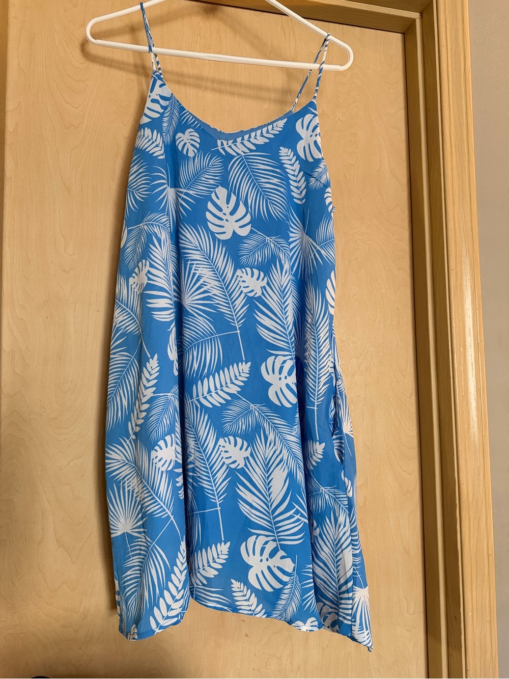 Pink Lily Blue Dress with Pink Brand Tag